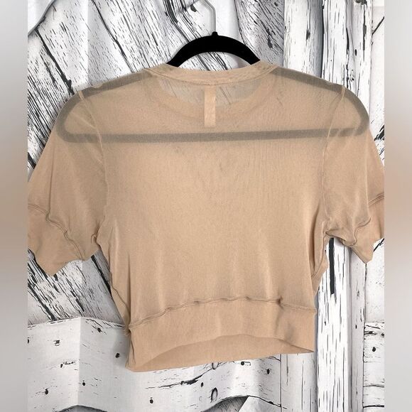 SKIMS Beige Mesh Cropped Top XL - Picture 5 of 10